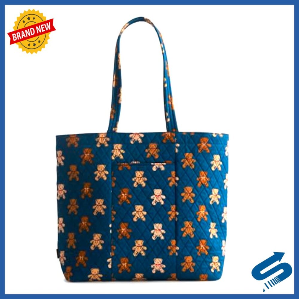 Premium Cotton Zip Tote Bag with Multiple Pockets, 15x15x7 Inches - Picture 5 of 6